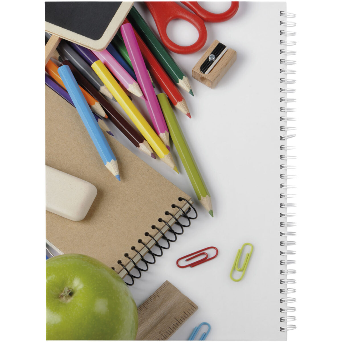 Wire-o A4 notebook hard cover – White back view