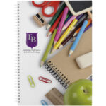 Wire-o A4 notebook hard cover – White front view