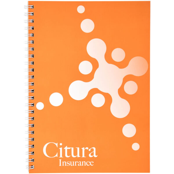 Desk-Mate® A5 notebook synthetic cover – White front view
