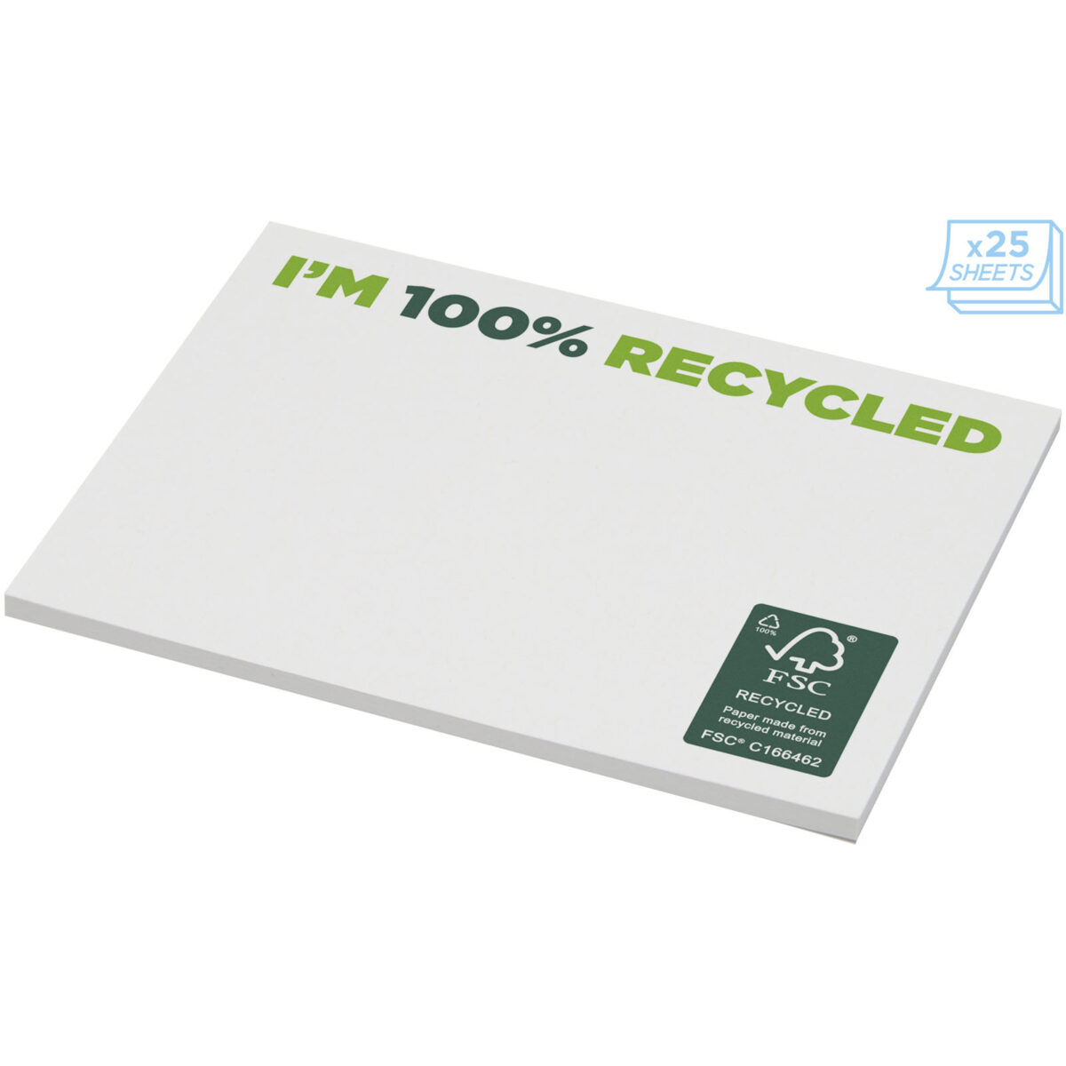 Sticky-Mate® recycled sticky notes 100x75 mm – White extra view