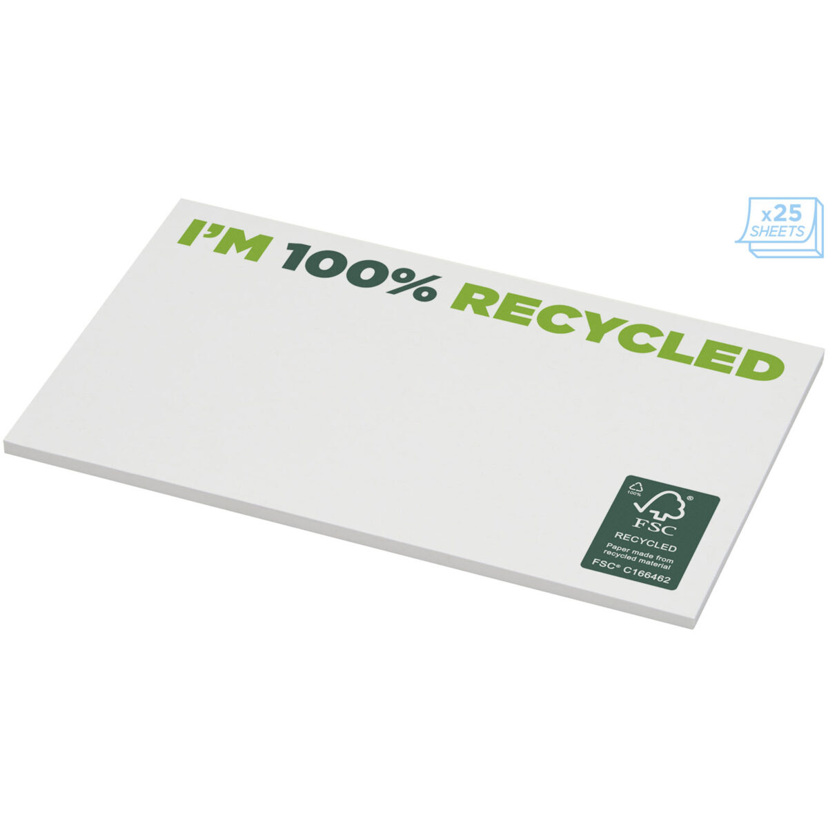 Sticky-Mate® recycled sticky notes 127 x 75 mm – White extra view