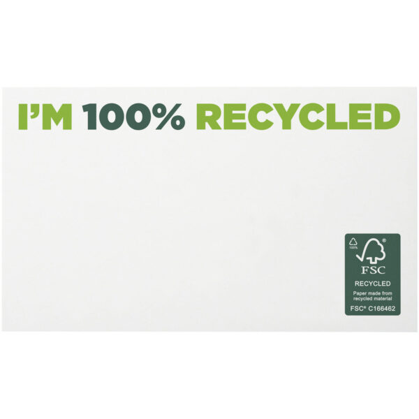 Sticky-Mate® recycled sticky notes 127 x 75 mm – White front view