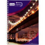 Desk-Mate® A4 spiral notebook with printed back cover – White front view