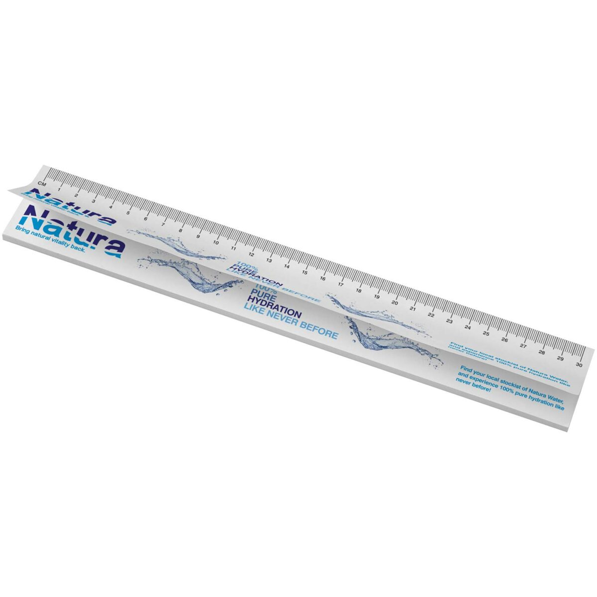 Sticky-Mate® recycled sticky notes with printed 30 cm ruler – White extra view