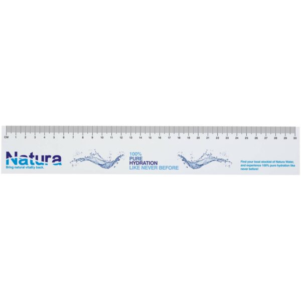 Sticky-Mate® recycled sticky notes with printed 30 cm ruler – White front view