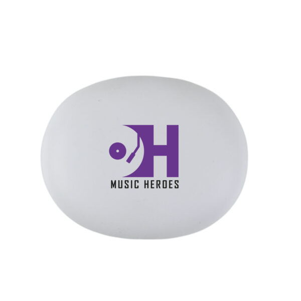 Prixton TWS158 ENC and ANC earbuds – White with logo