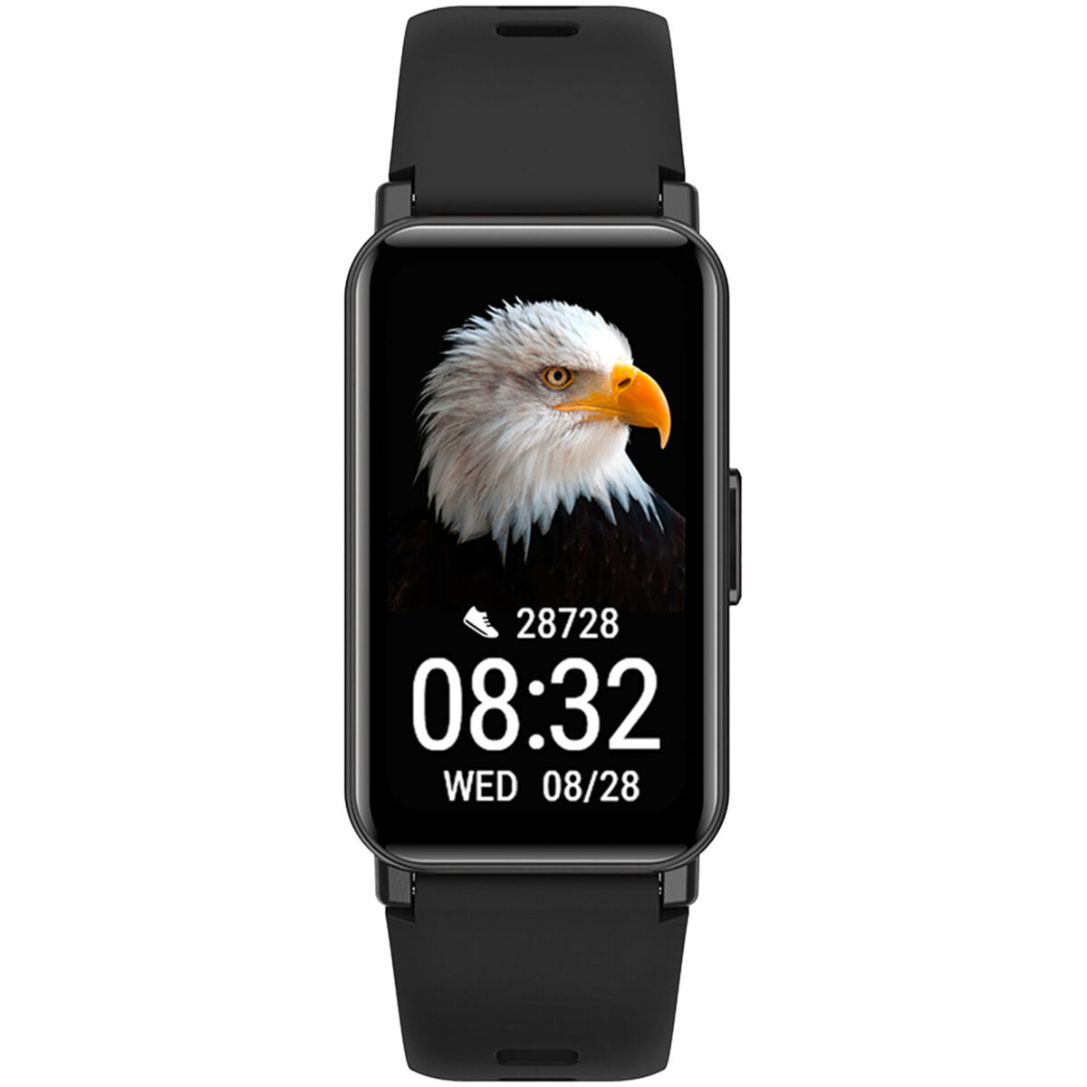 Prixton AT806 multisport smartband with GPS – Solid black front view