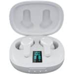 Prixton TWS159 ENC and ANC earbuds – White front view