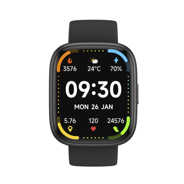 Prixton Alexa SWB29 smartwatch – Solid black front view
