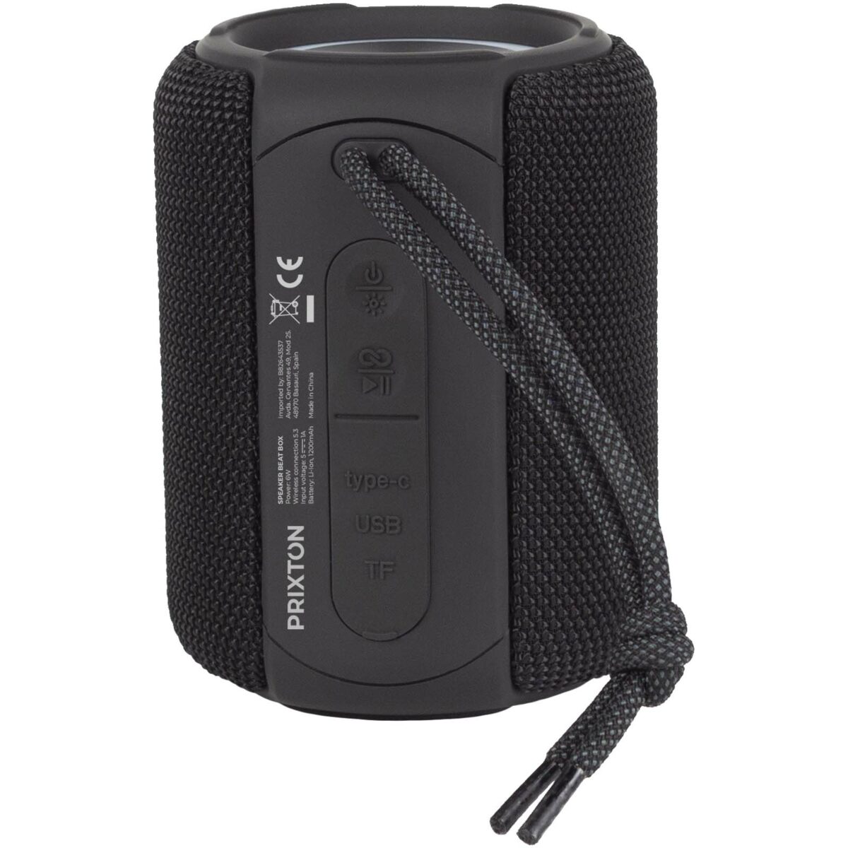 Prixton Beat Box speaker – Grey back view