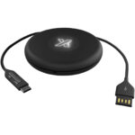 SCX.design C18 3-in-1 travel light-up cable – Solid black with logo