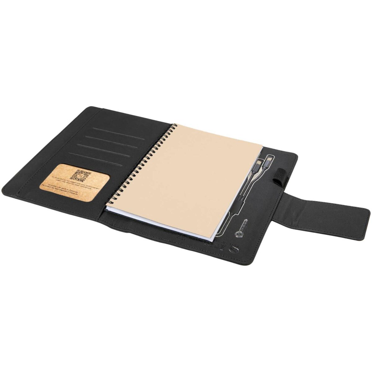 SCX.design O16 A5 light-up notebook power bank – Solid black extra view