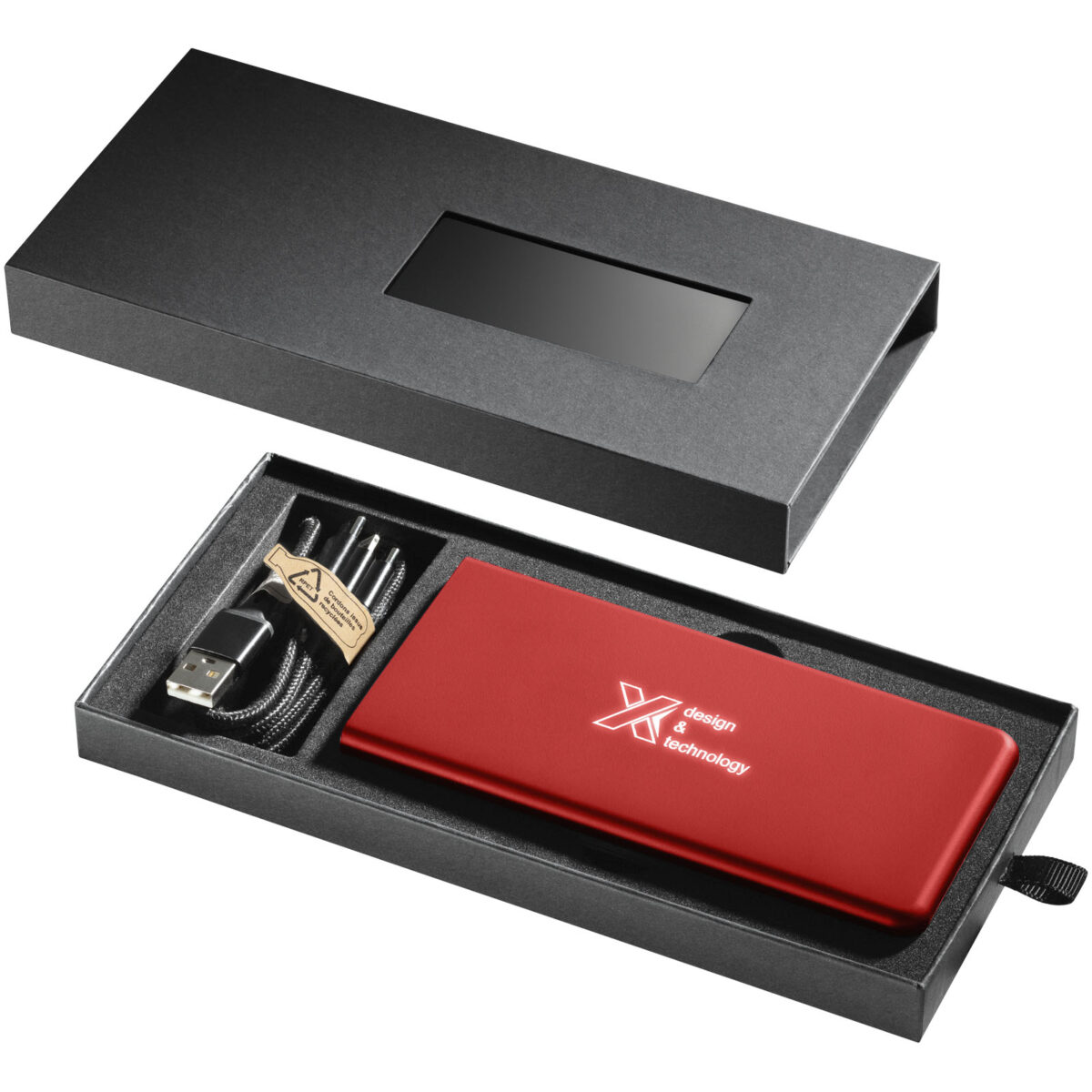 SCX.design P15 light-up 5000 mAh power bank – Mid red extra view