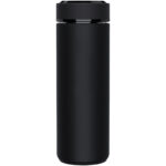 SCX.design D10 insulated smart bottle – Solid black front view