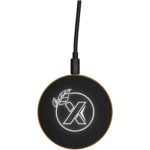 SCX.design W13 10W wooden wireless charging station – Brown front view