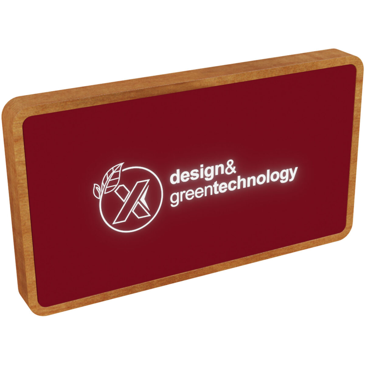 SCX.design P36 5000 mAh light-up wireless power bank – Mid red extra view