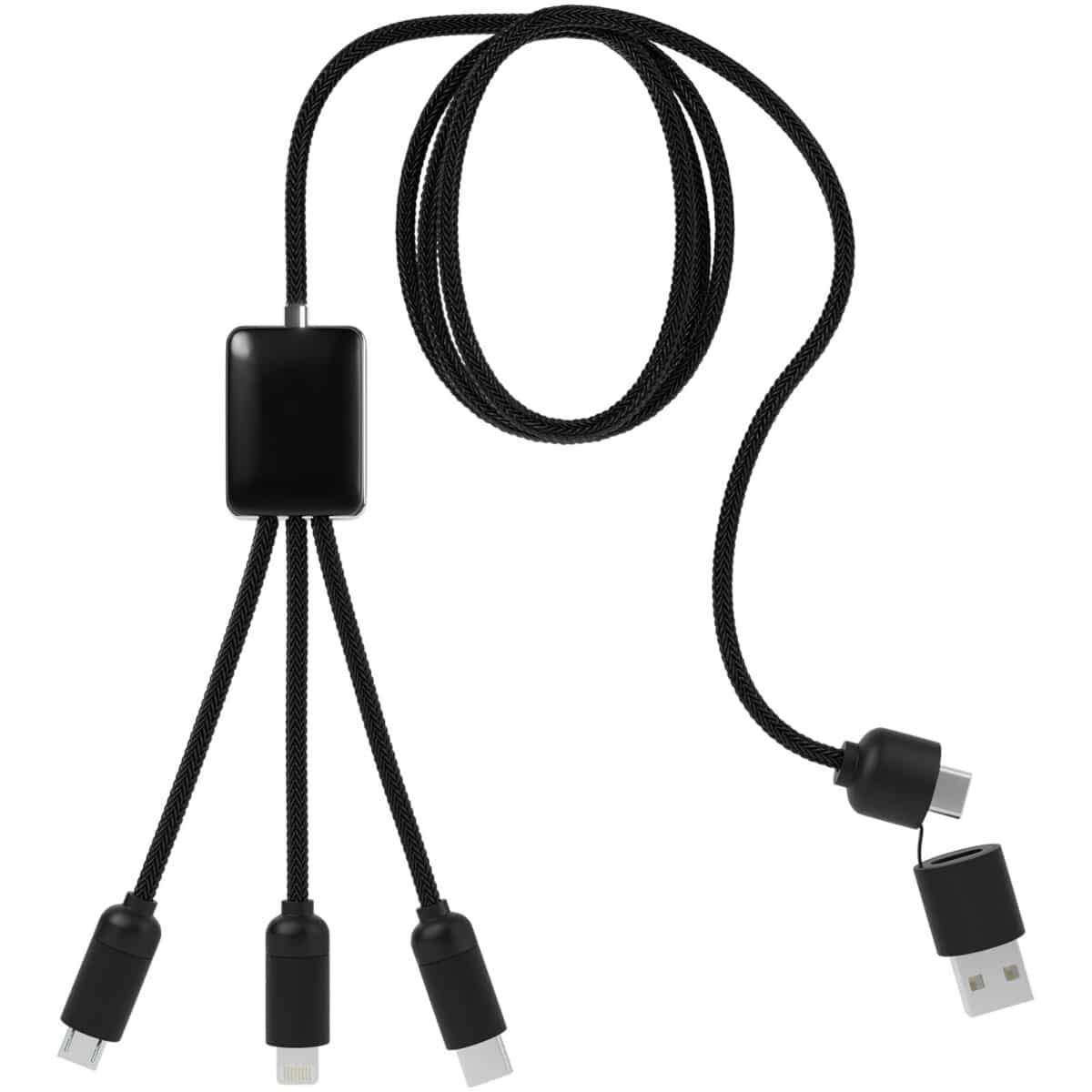 SCX.design C28 5-in-1 extended charging cable – Red front view