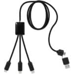 SCX.design C28 5-in-1 extended charging cable – Red front view