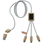 SCX.design C49 5-in-1 charging cable – Light brown back view