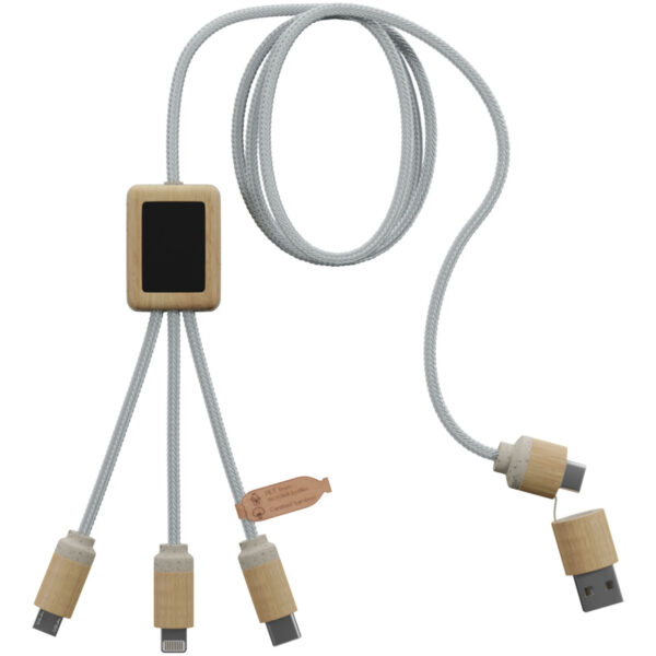 SCX.design C49 5-in-1 charging cable – Light brown front view