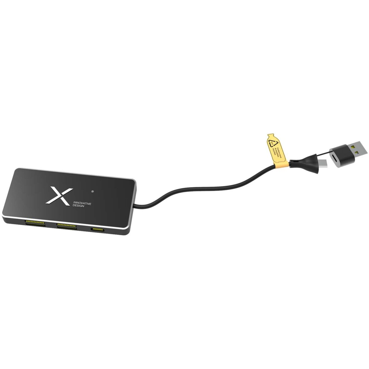 SCX.design H20 8-in-1 USB hub with dual input and 6-ports – Solid black extra view