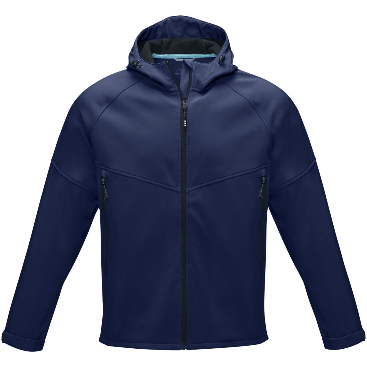 Coltan men’s GRS recycled softshell jacket – Navy front view
