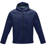 Coltan men’s GRS recycled softshell jacket – Navy front view