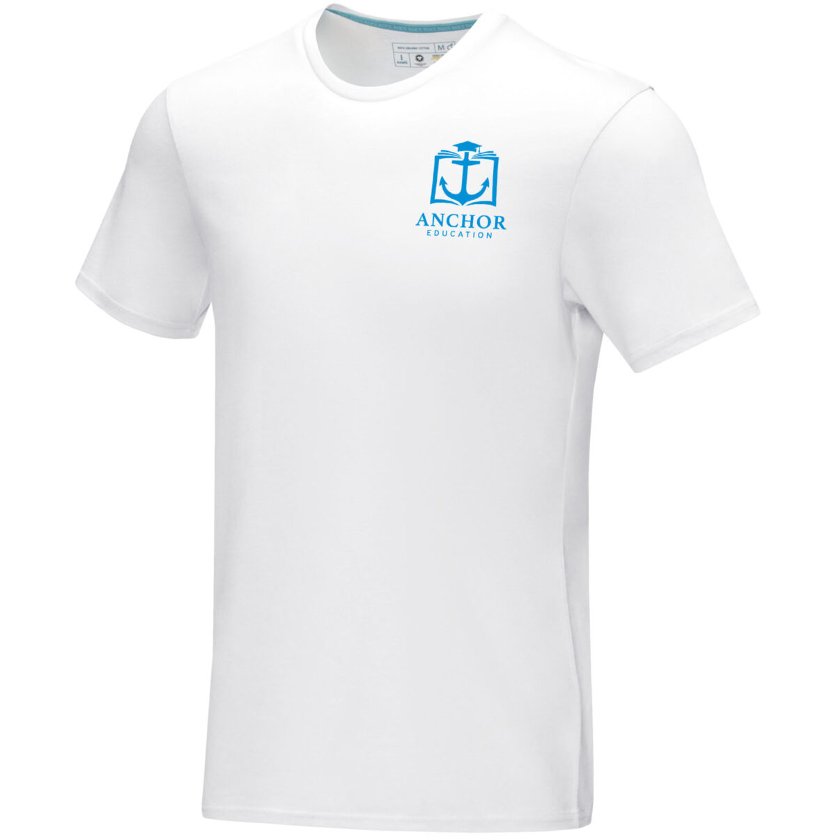 Azurite short sleeve men’s organic t-shirt – White with logo