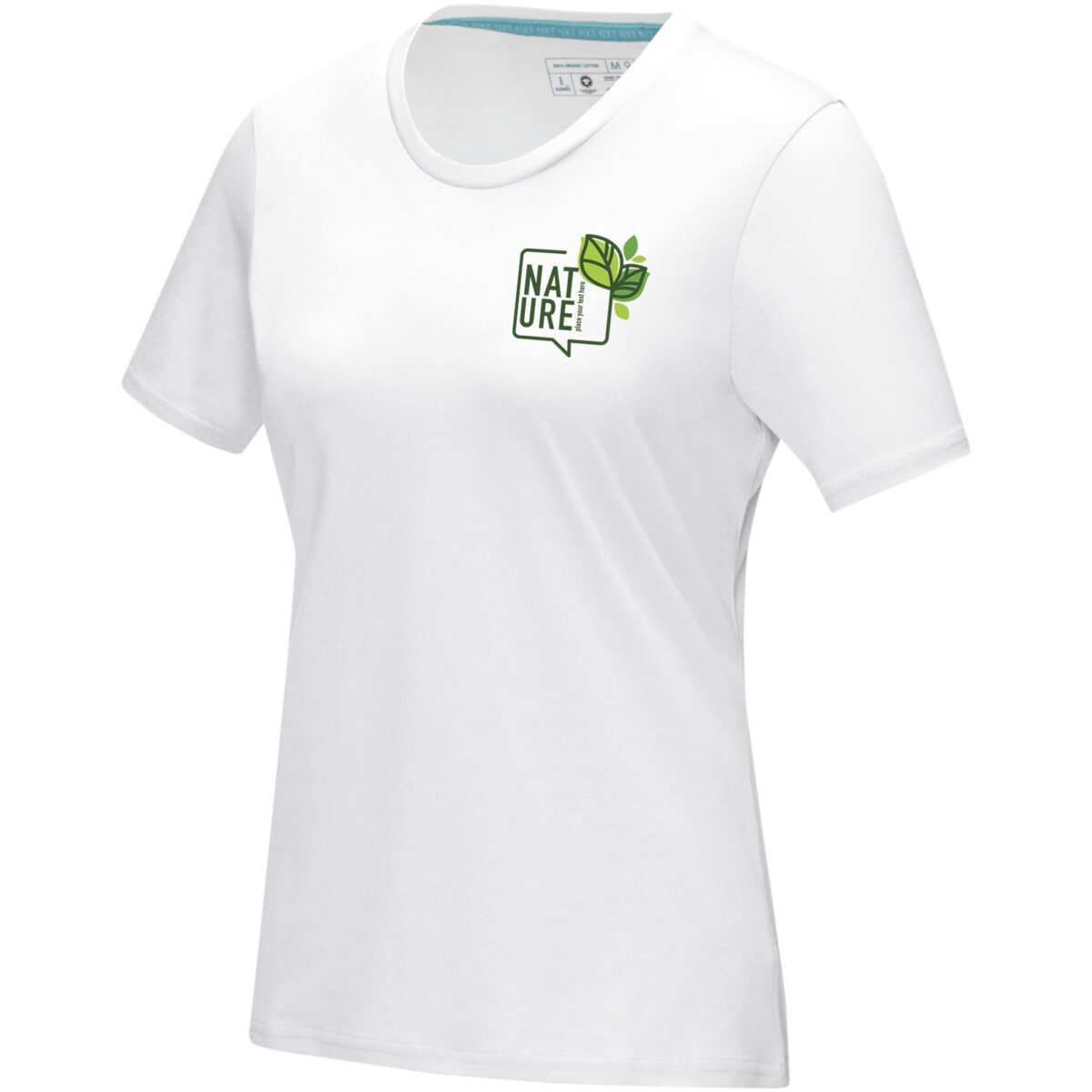Azurite short sleeve women’s organic t-shirt – White with logo