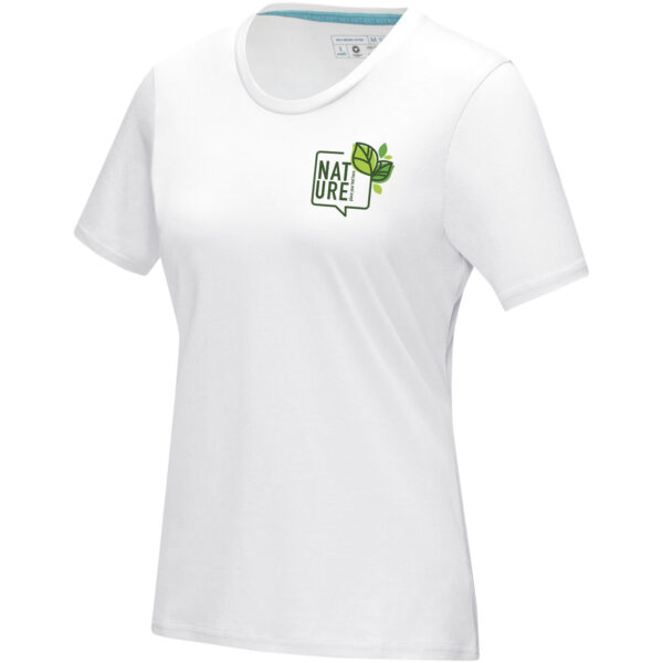 Azurite short sleeve women’s organic t-shirt – White with logo
