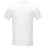 Graphite short sleeve men’s organic polo – White back view