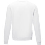 Jasper men’s organic recycled crewneck sweater – White back view