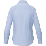 Cuprite long sleeve women's organic shirt – Light blue back view