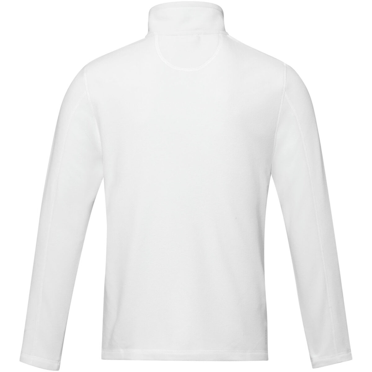 Amber men's GRS recycled full zip fleece jacket – White back view
