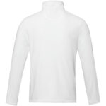 Amber men's GRS recycled full zip fleece jacket – White back view