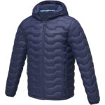 Petalite men's GRS recycled insulated down jacket – Navy with logo