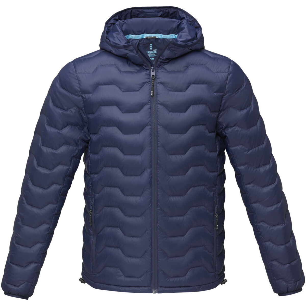 Petalite men's GRS recycled insulated down jacket – Navy front view