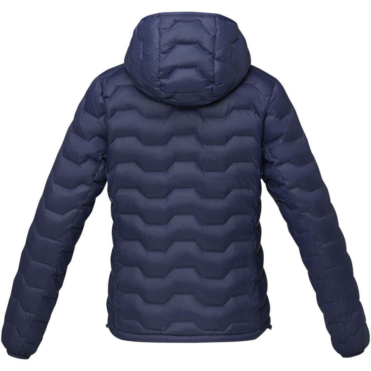 Petalite women's GRS recycled insulated down jacket – Navy back view