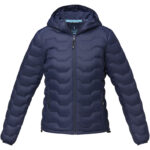 Petalite women's GRS recycled insulated down jacket – Navy front view
