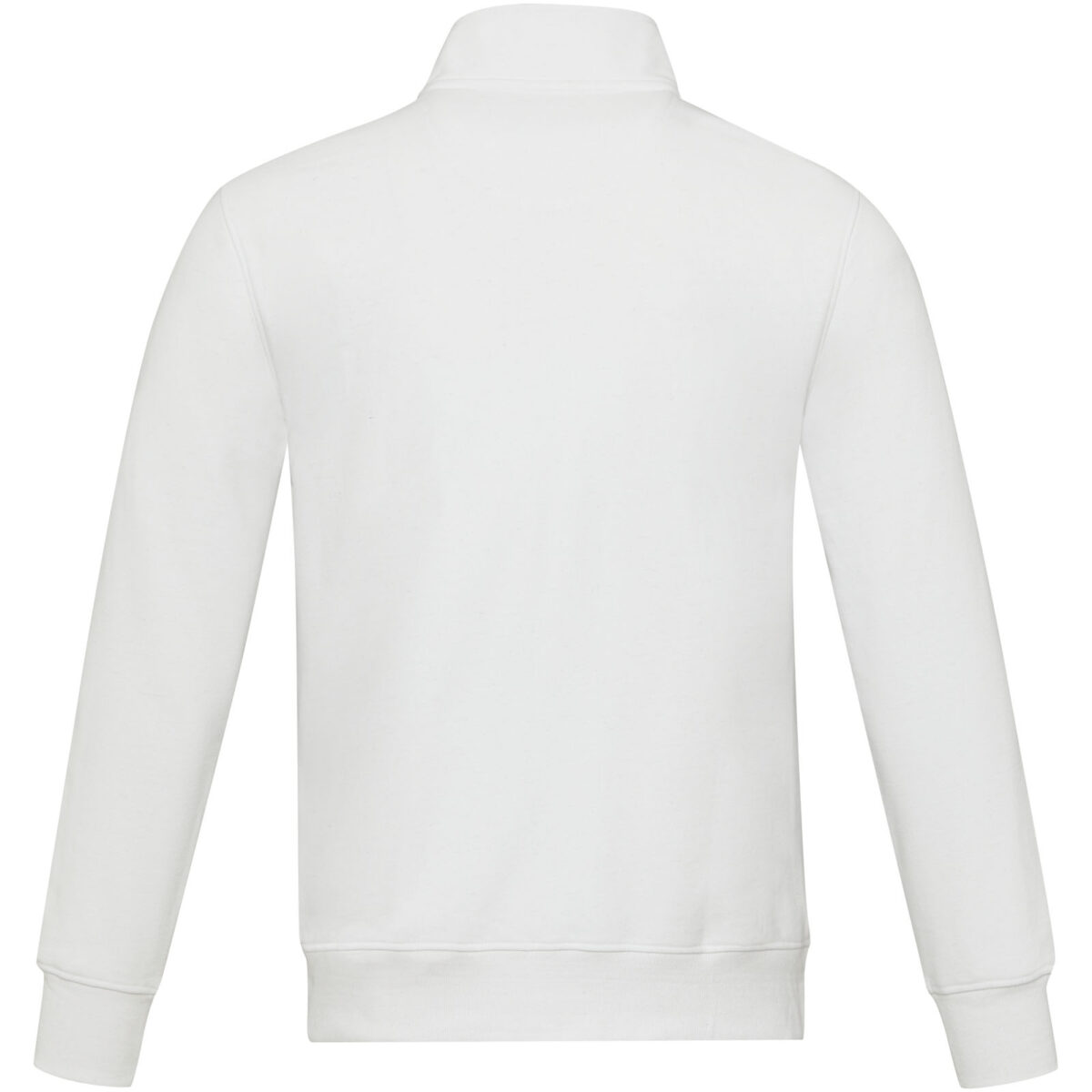 Galena unisex Aware™ recycled full zip sweater – White back view