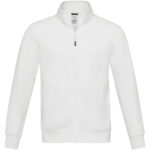 Galena unisex Aware™ recycled full zip sweater – White front view