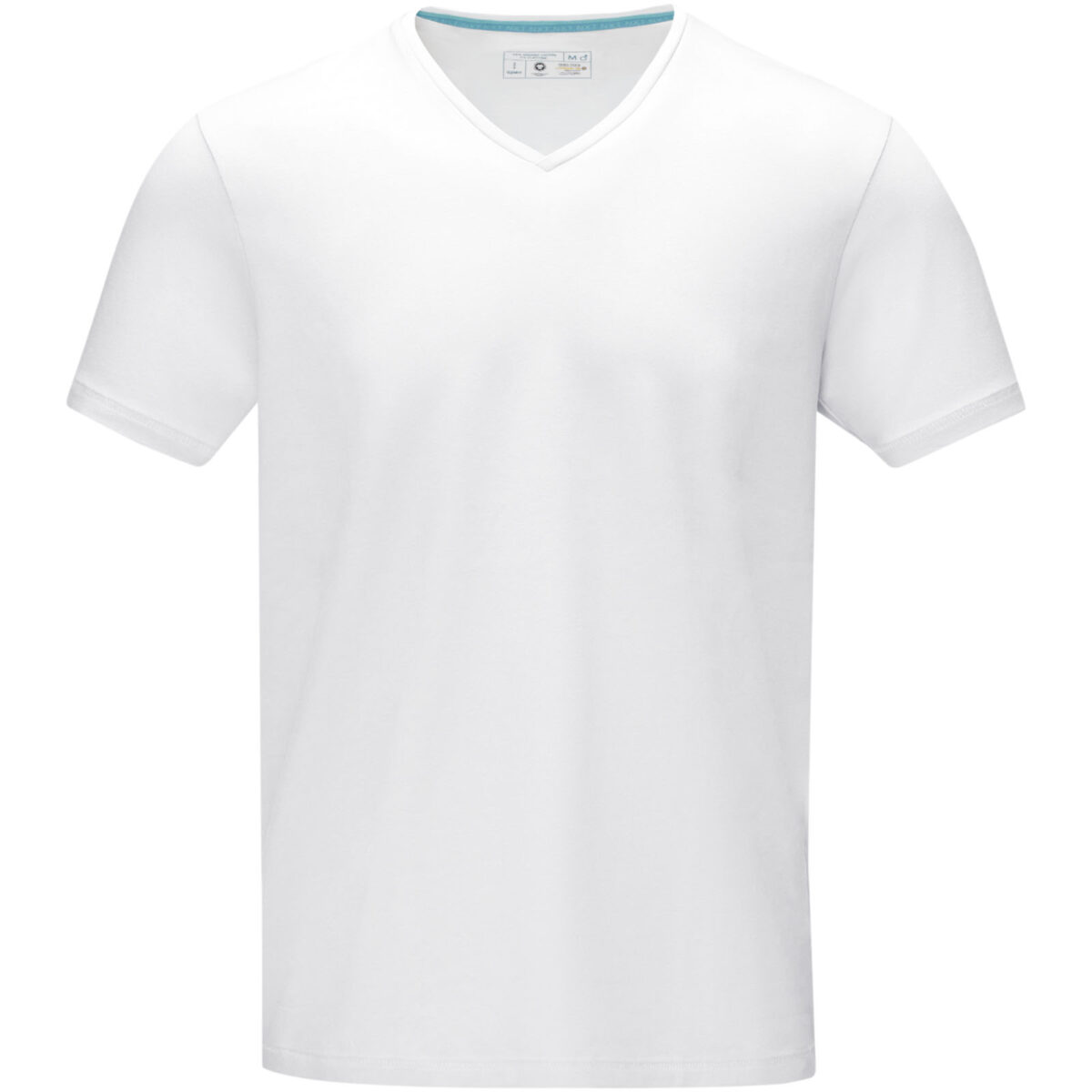 Kawartha short sleeve men's organic V-neck t-shirt – White front view