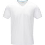 Kawartha short sleeve men's organic V-neck t-shirt – White front view