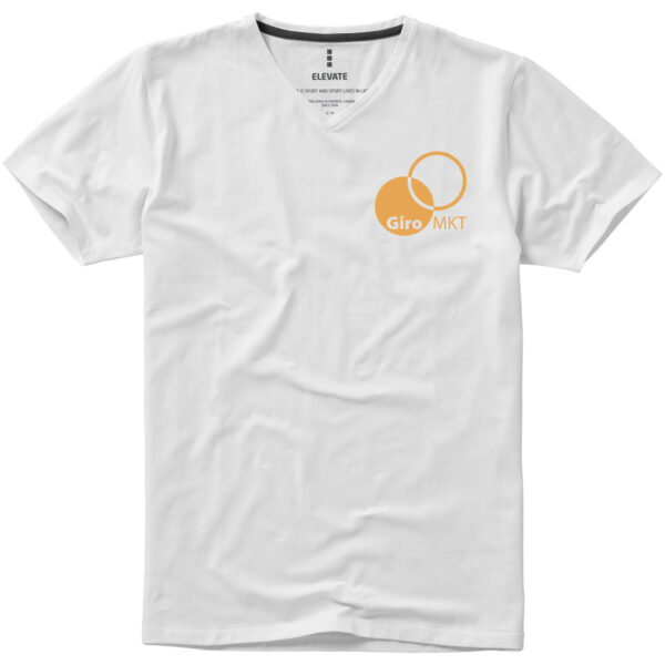 Kawartha short sleeve men's organic V-neck t-shirt – White with logo