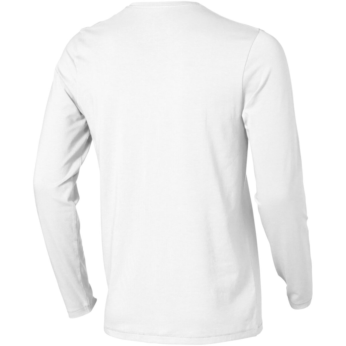 Ponoka long sleeve men's organic t-shirt – White back view