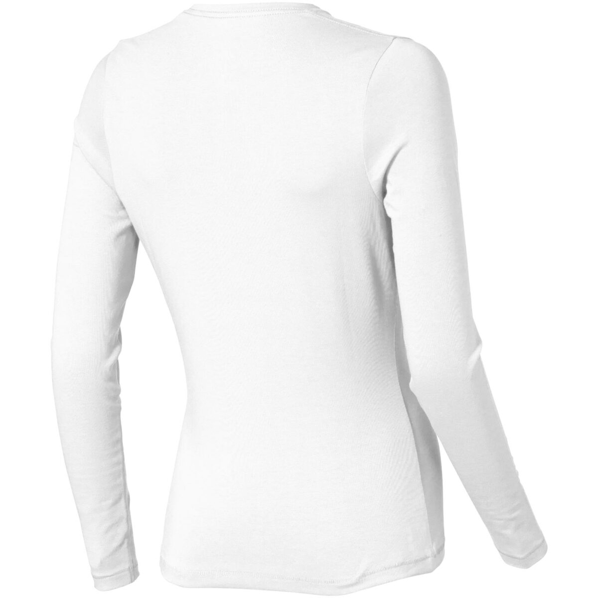 Ponoka long sleeve women's organic t-shirt – White back view