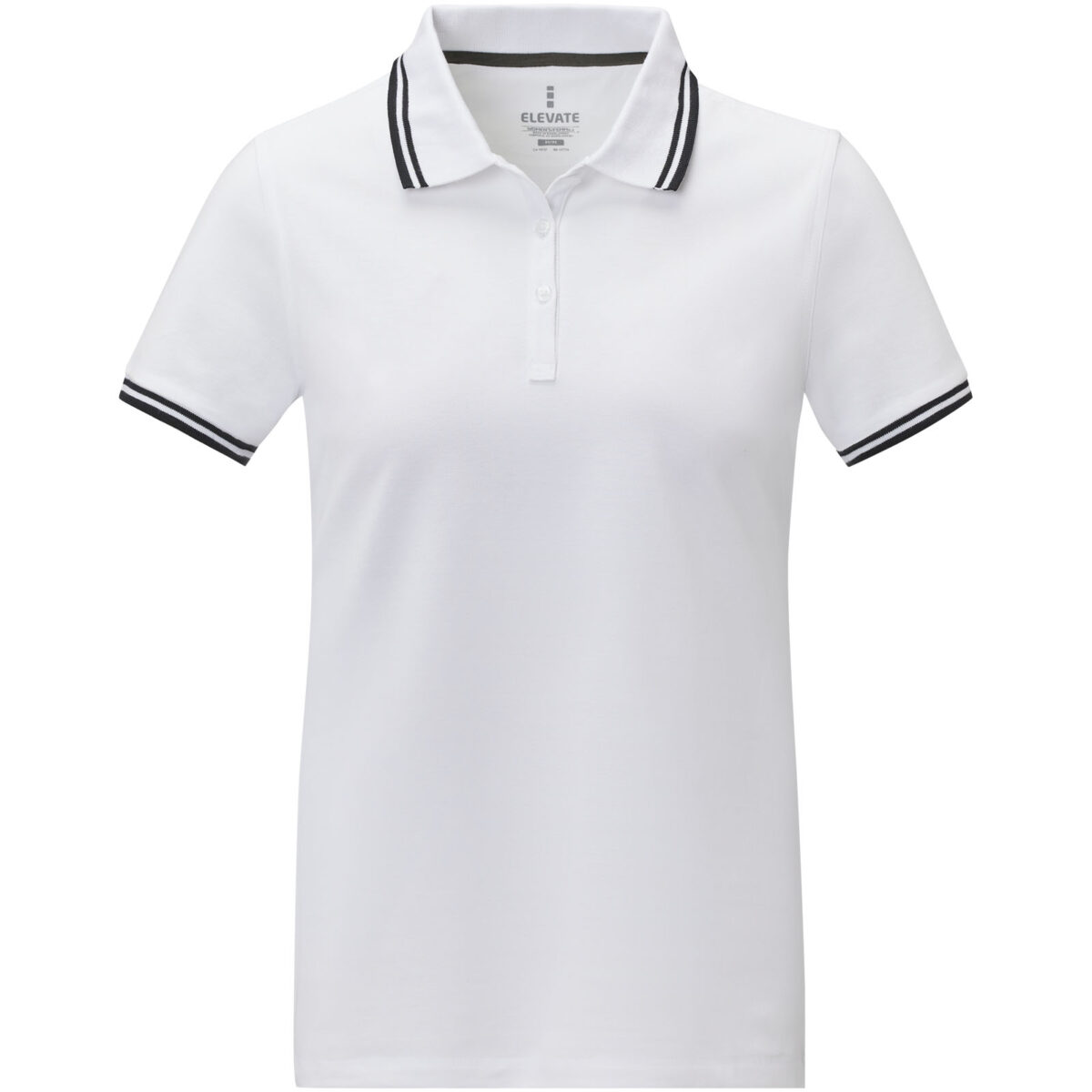 Amarago short sleeve women's tipping polo – White front view