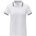 Amarago short sleeve women's tipping polo – White front view
