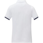 Morgan short sleeve women's duotone polo – White back view