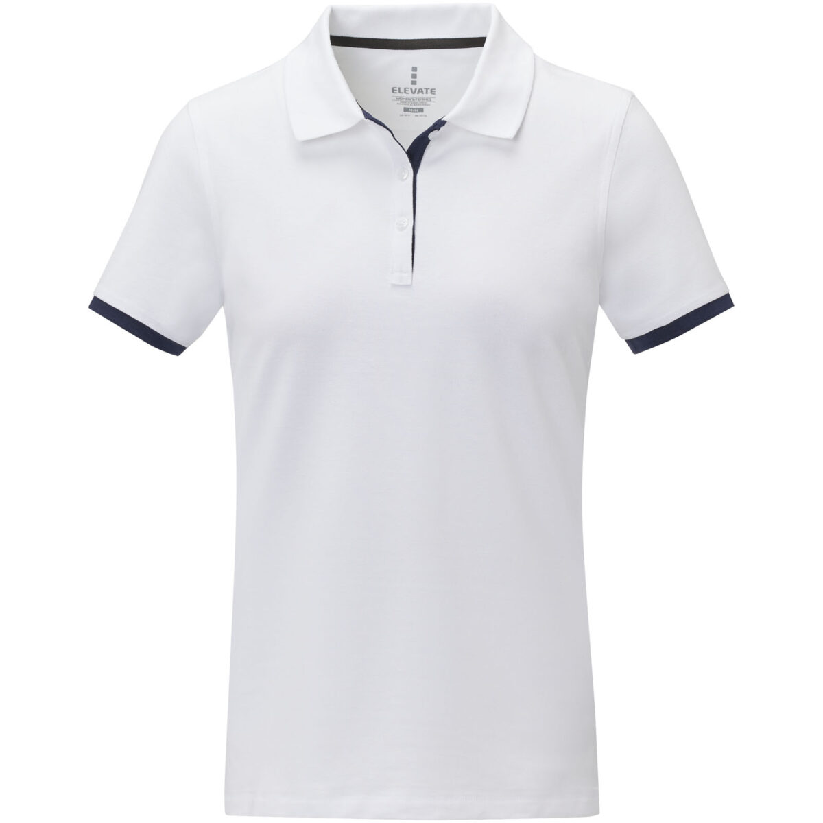 Morgan short sleeve women's duotone polo – White front view